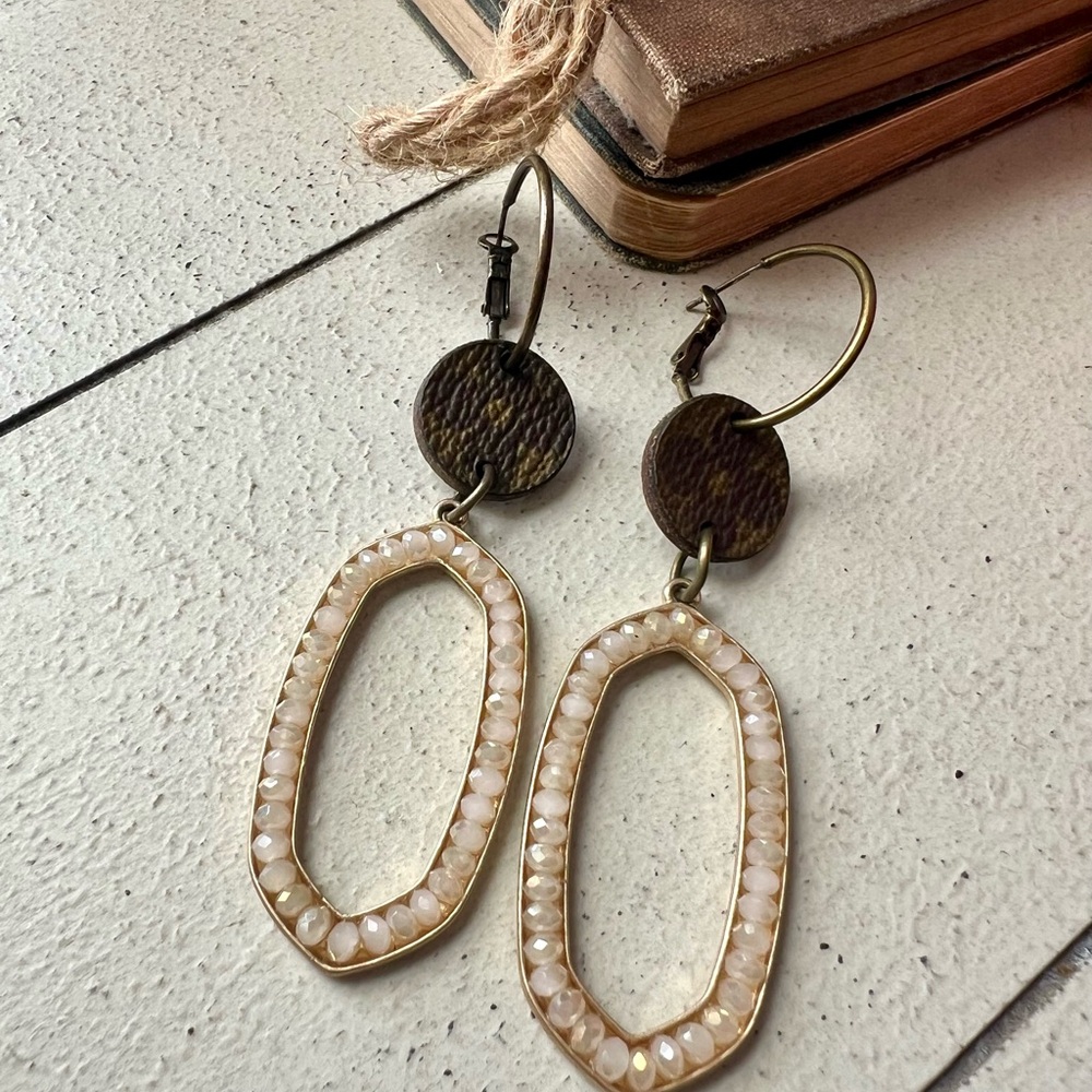 Upcycled Louis Vuitton Earrings
